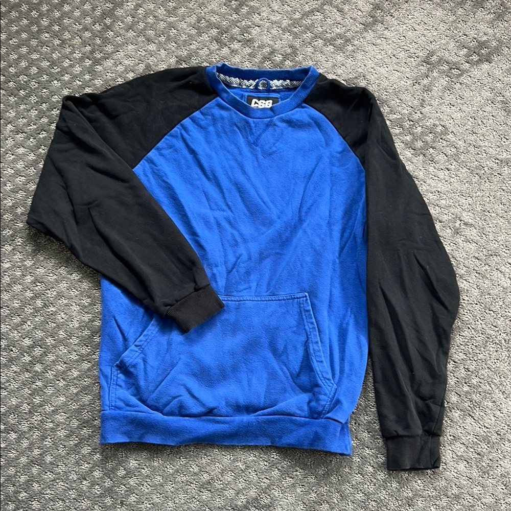 Blue and Black Crew Neck